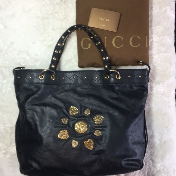 Gucci Black Leather Tote Handbag - Picture 5 of 7